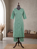 Sage Green Handspun Khadi Cotton 2-Piece Set