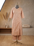 Dusty Peach Hand-loomed Khadi Cotton 2-Piece Set