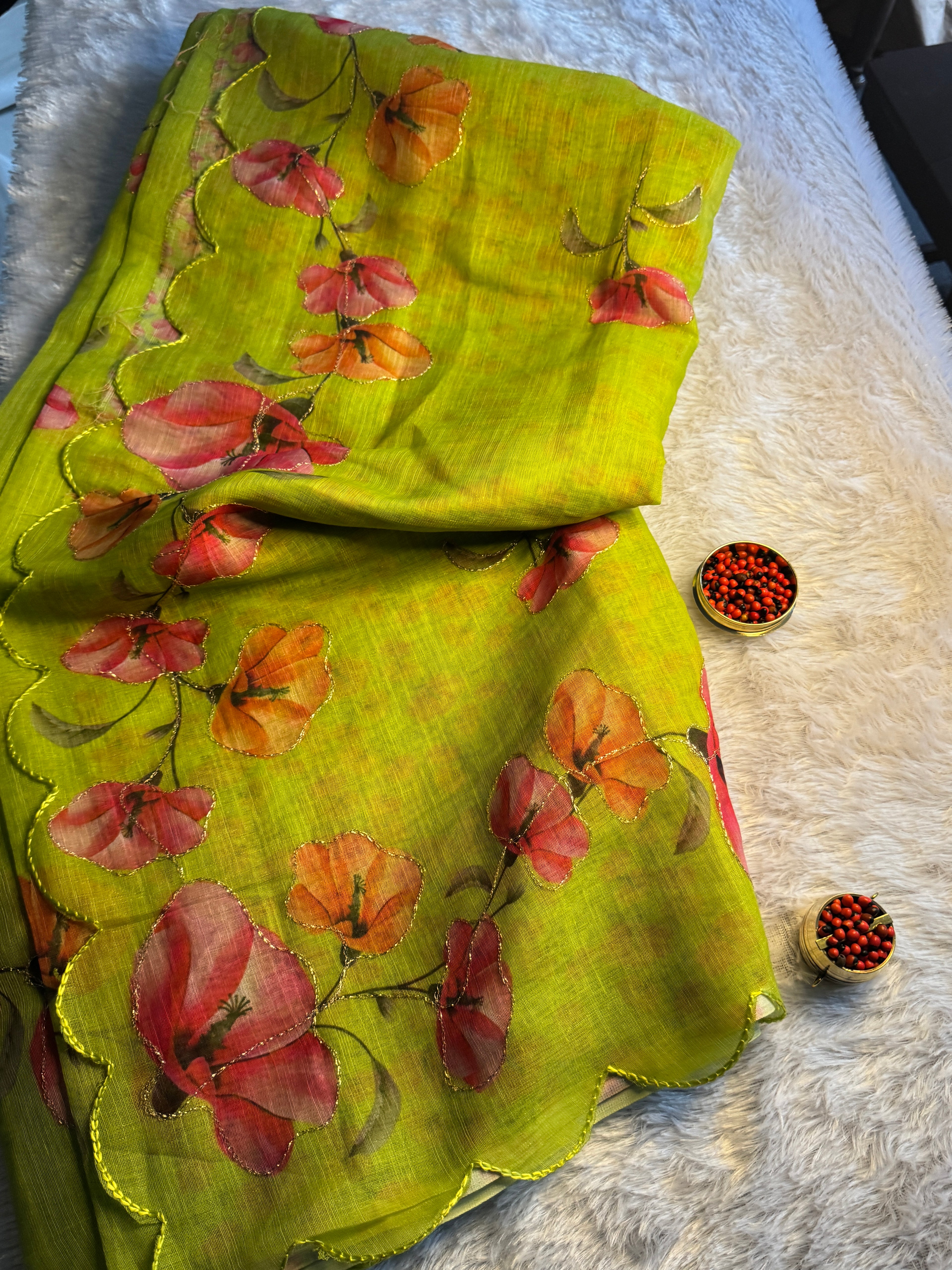 Semi Linen Saree