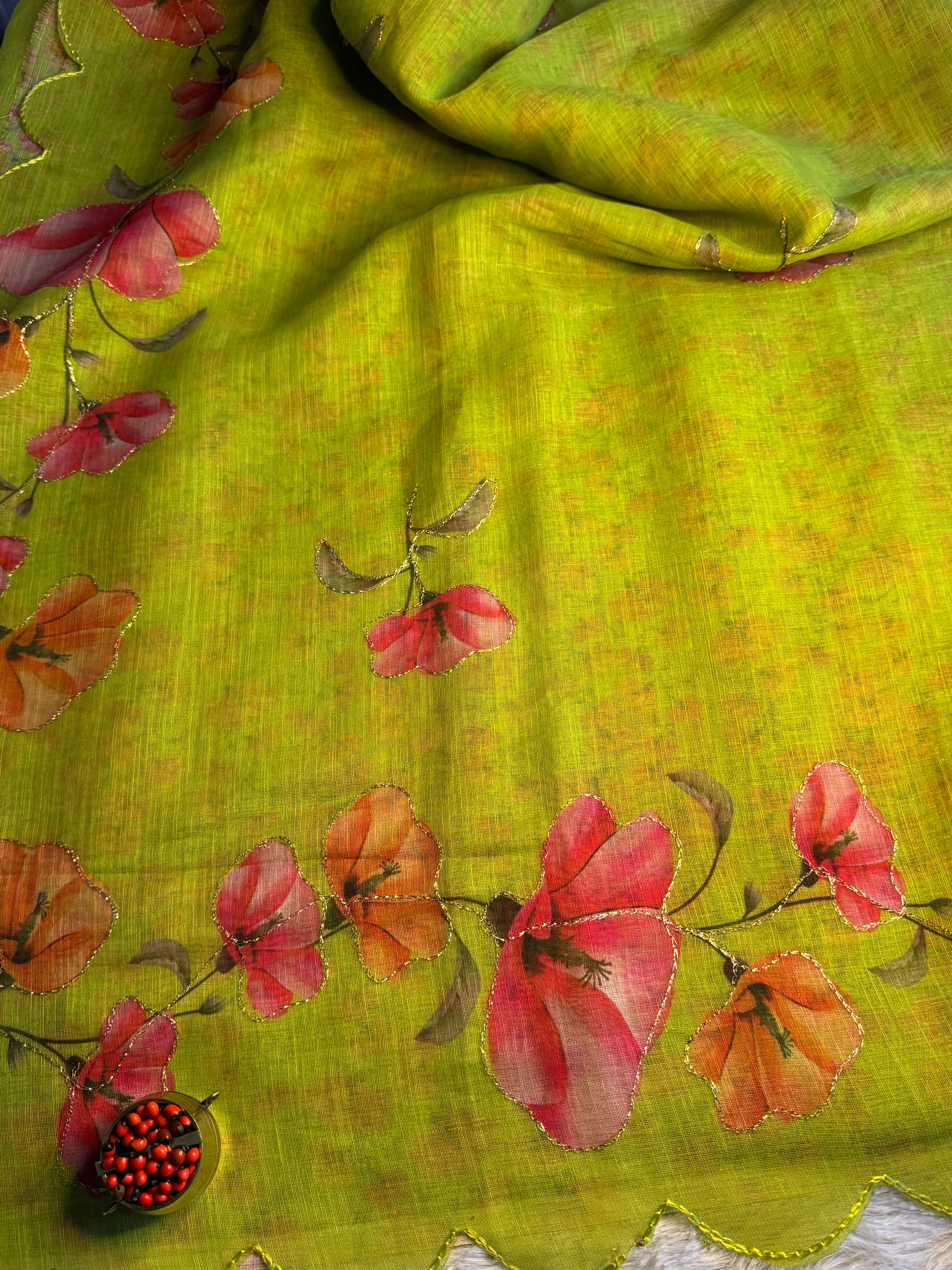 Semi Linen Saree