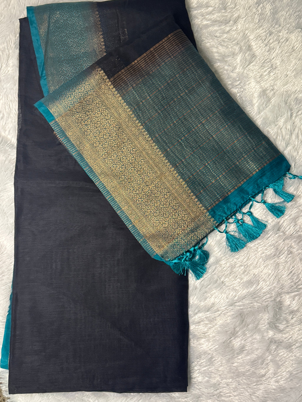 Semi Katan Linen Saree
