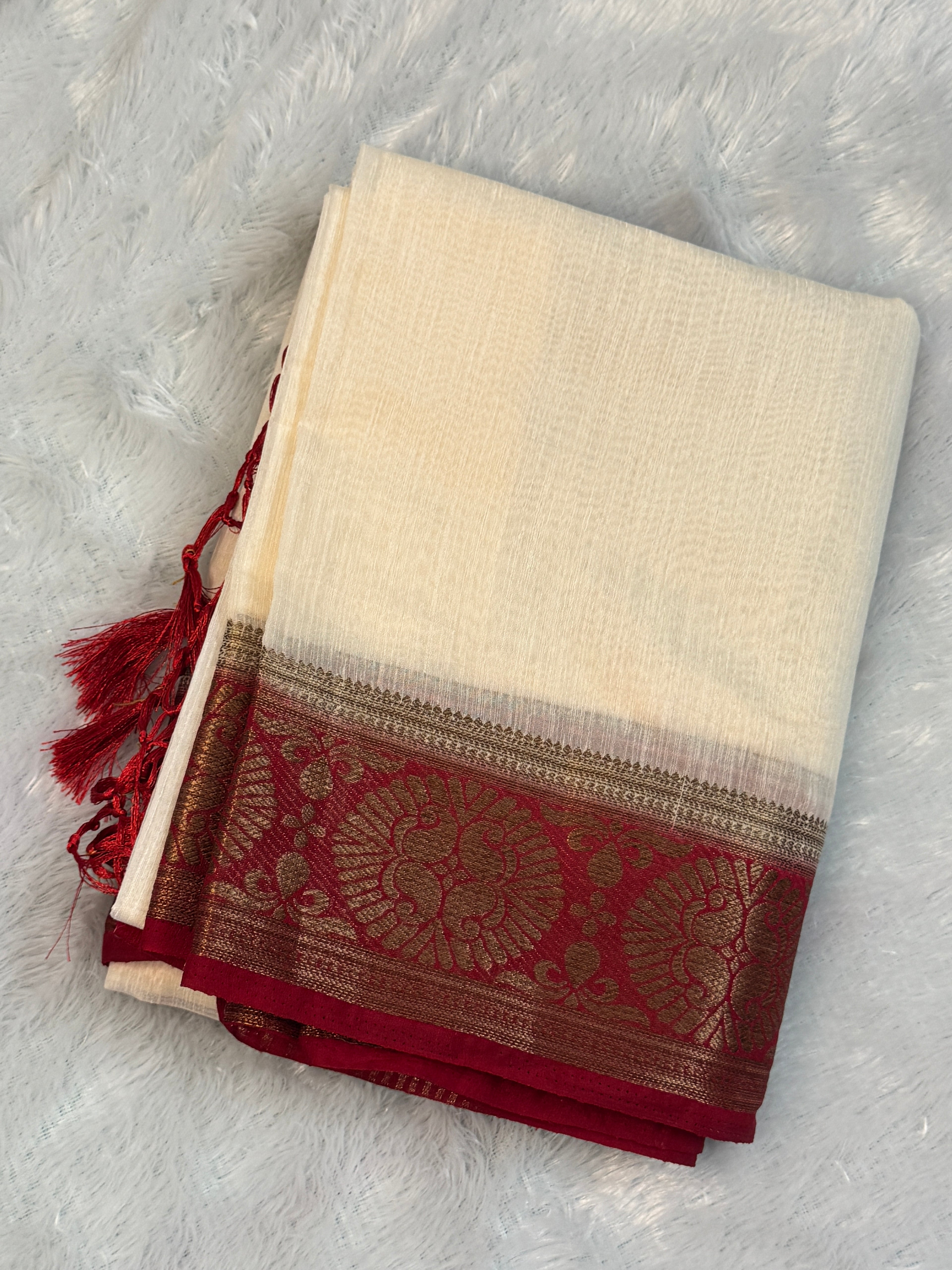 Semi Linen Saree