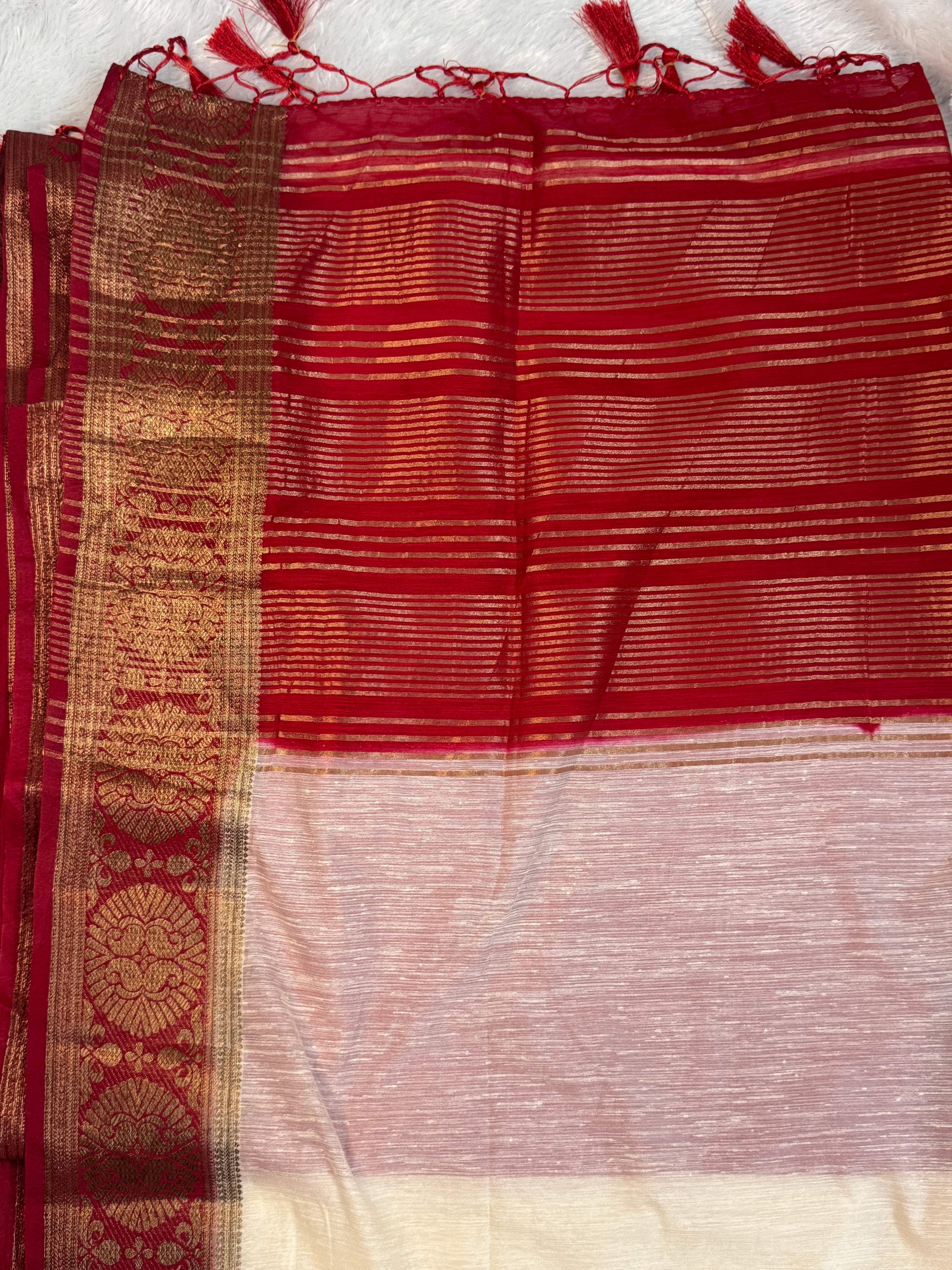 Semi Linen Saree